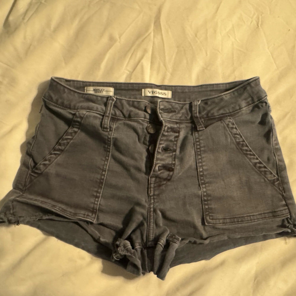 Vigoss Gray Jean Shorts High-Waisted